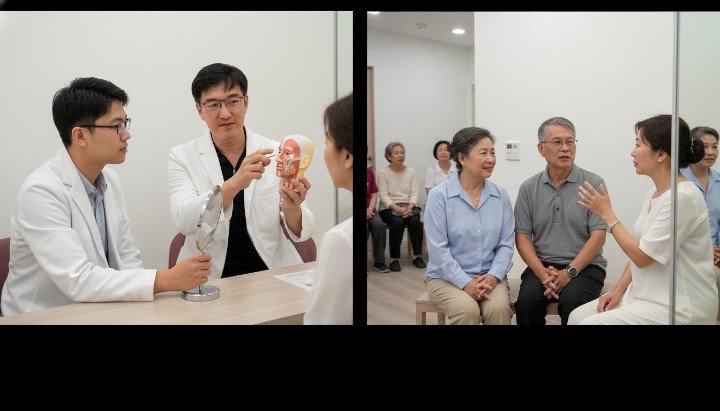 吳醫師說明醫學美容客製化重要性 臉部解剖骨架與醫學美容客製化 玻尿酸填補需醫學美容客製化設計 音波拉提能量醫學美容客製化分佈