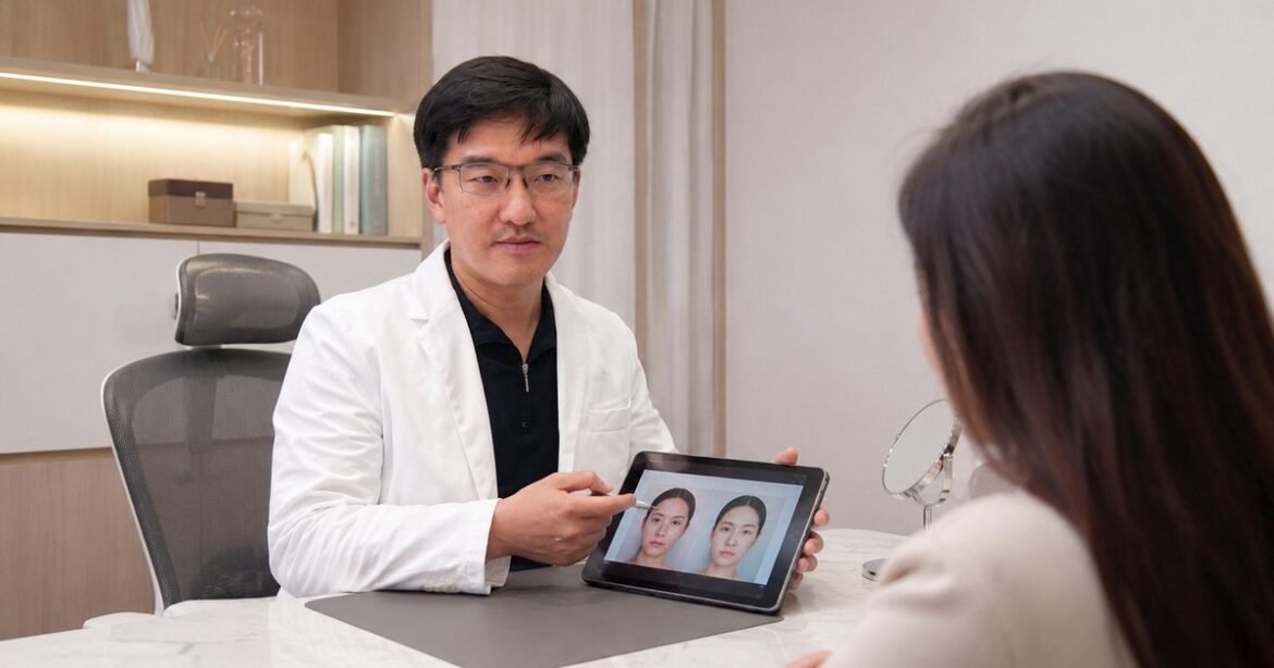 V臉療程有效改善臉型的過程與成果，展示療程效果。