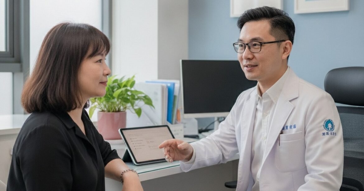 吳芮醫師講解減重療程後的飲食控制與運動習慣建立。