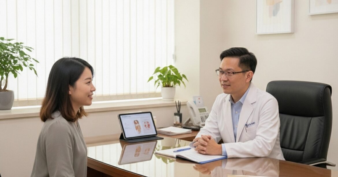 吳芮醫師推薦安全重點：AMT微創育髮術後幾乎無疤痕的頭皮特寫。