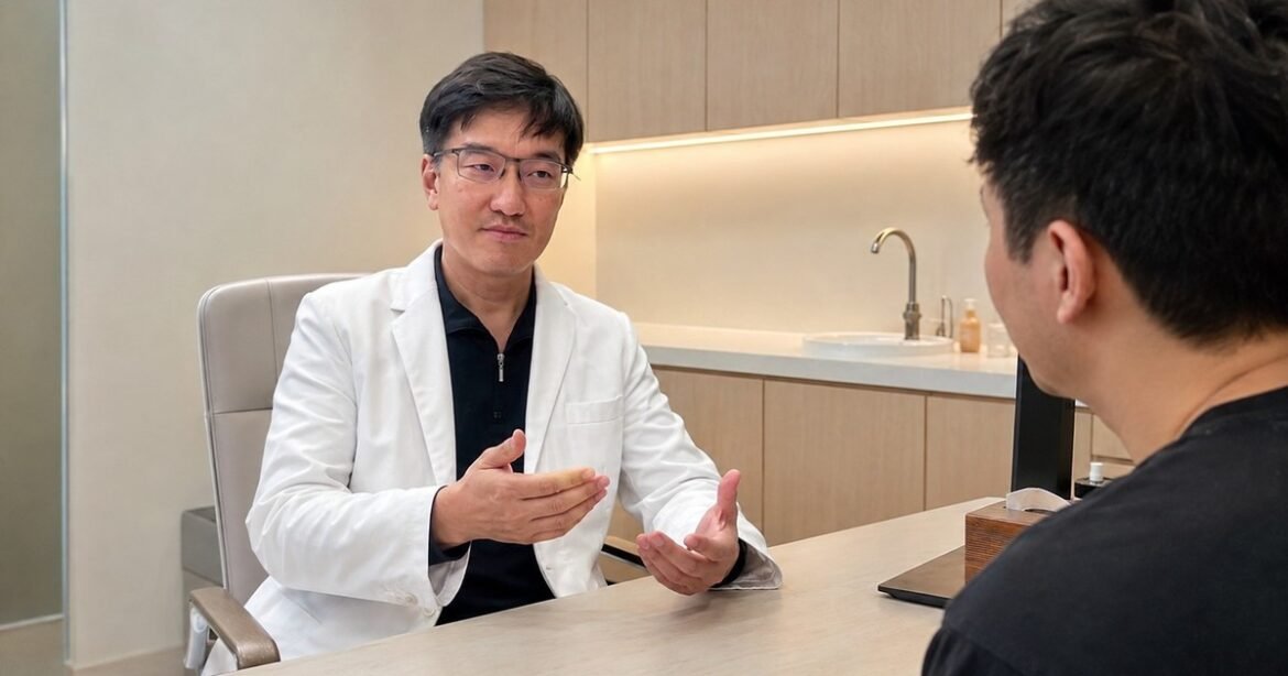 吳芮醫師講解魔滴奈米平滑面設計如何降低隆乳莢膜風險。